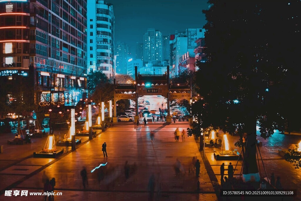 城市夜景素材
