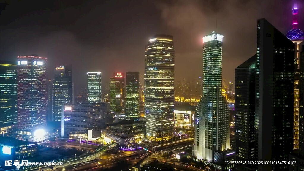 繁華都市夜景