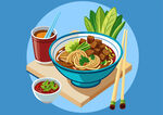 美味牛肉面插圖