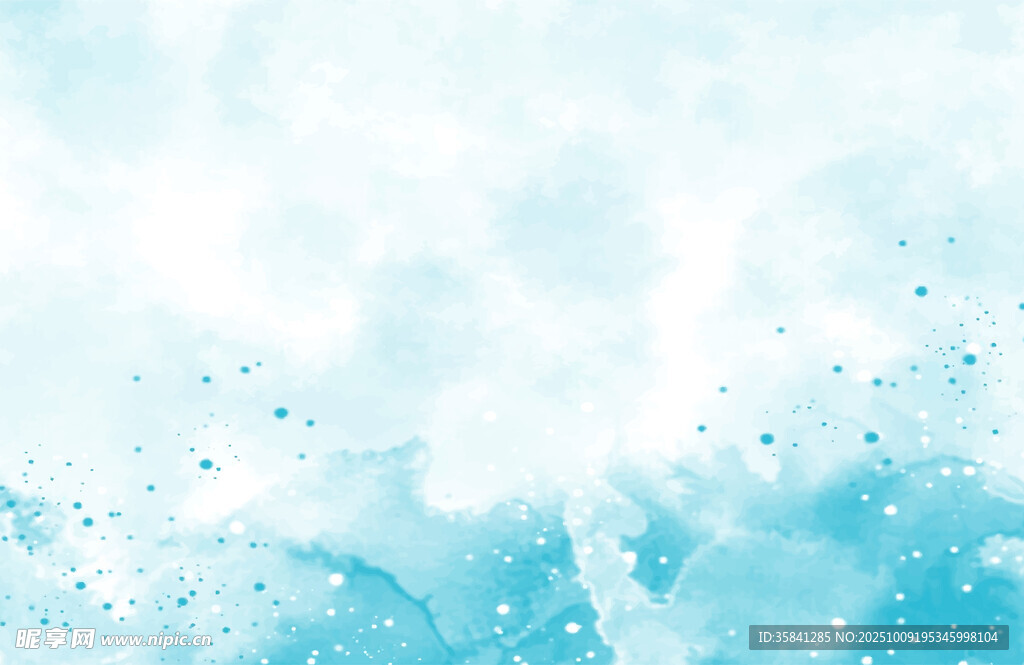 夢(mèng)幻藍(lán)色水彩背景