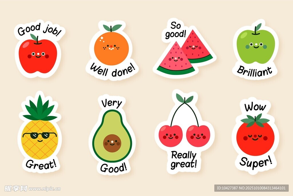 可愛水果貼紙集合