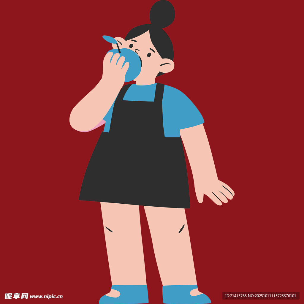 女孩手持電話打電話