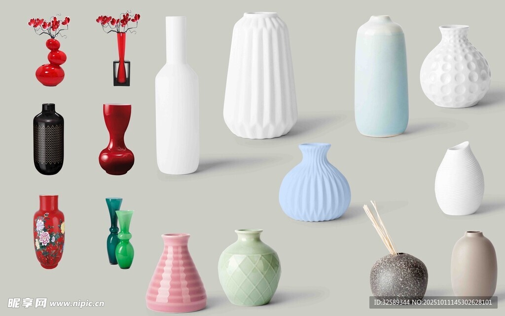 多彩創(chuàng)意花瓶展示