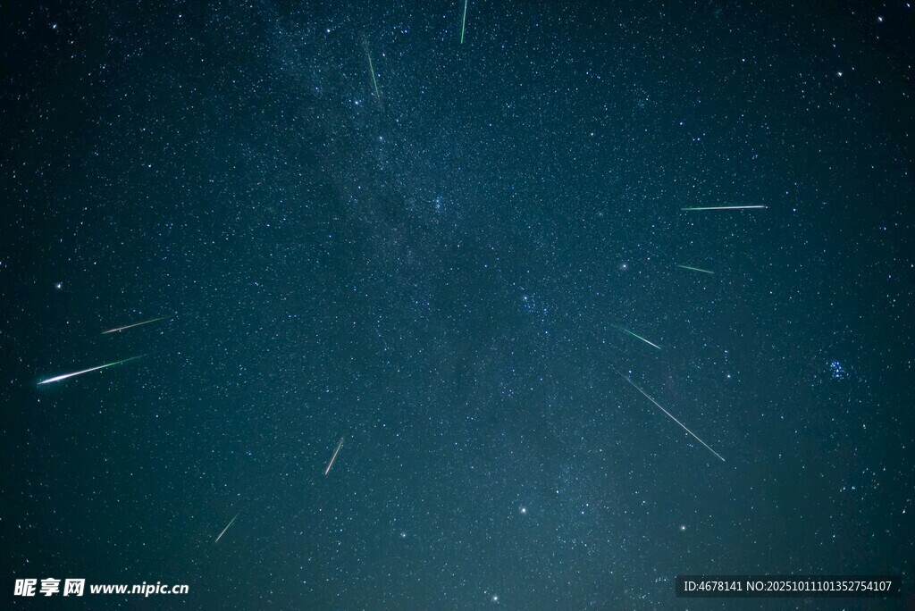 夜空中的流星閃爍