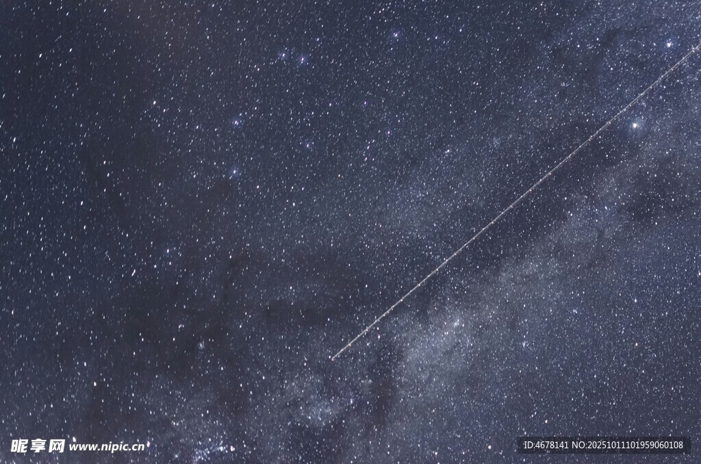 夜空中的流星劃過(guò)