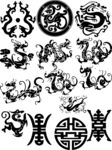 傳統(tǒng)中式龍紋圖案集合