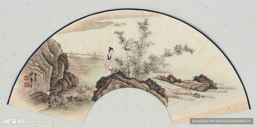 山水扇面圖