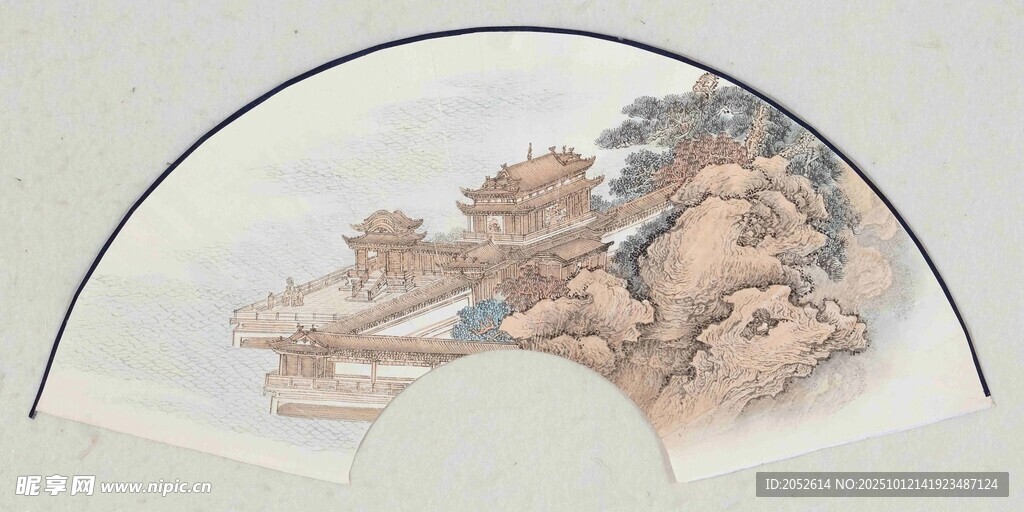 扇面山水圖