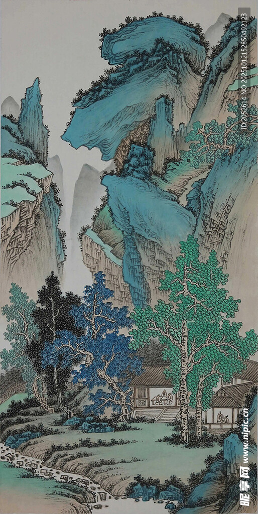 水墨山水國畫風(fēng)景圖