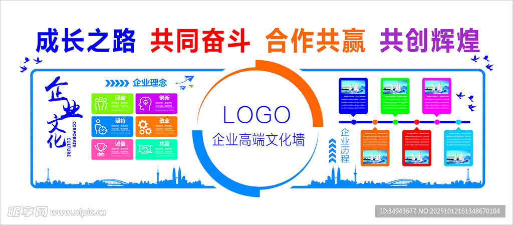 企業(yè)合作發(fā)展主題展板展示