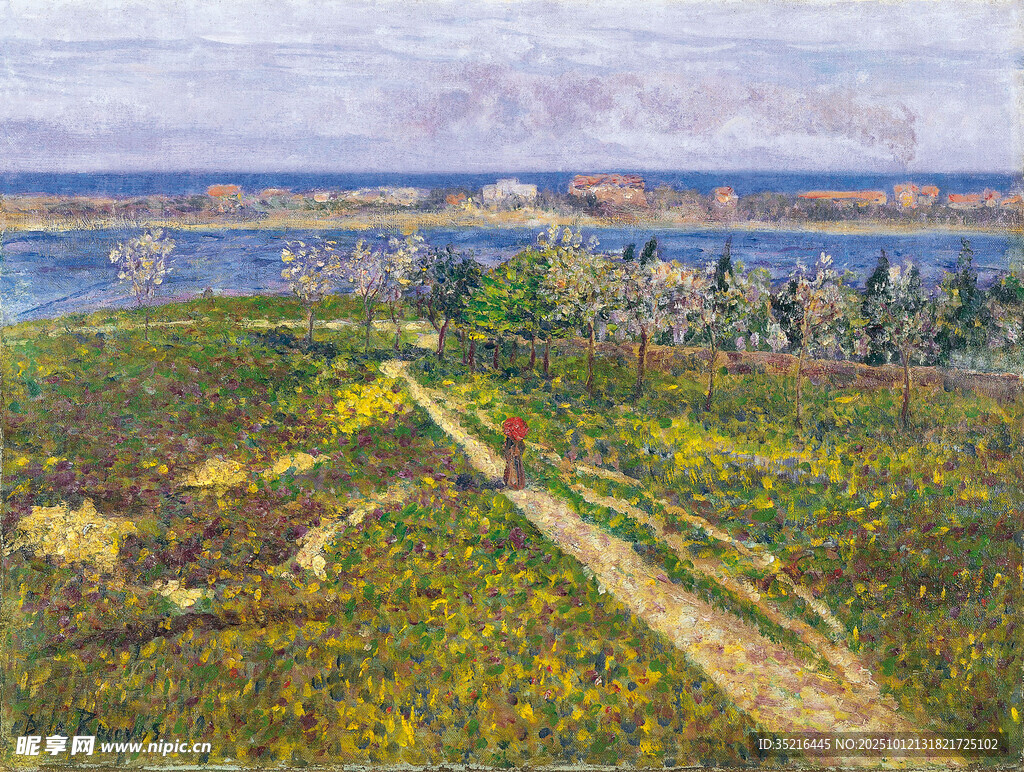 田野小徑邊的多彩自然風(fēng)景