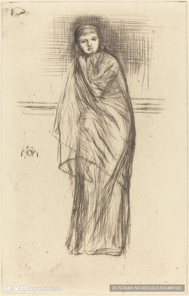 古典風(fēng)格女性素描畫(huà)像