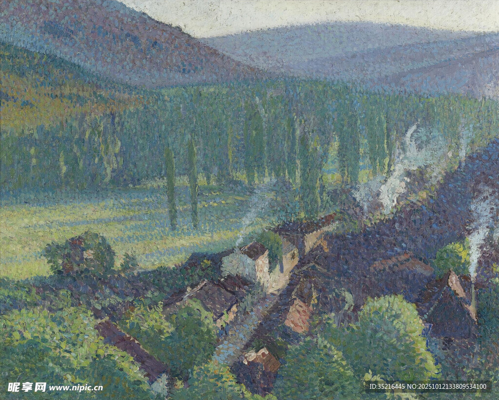 山間村落風(fēng)景圖