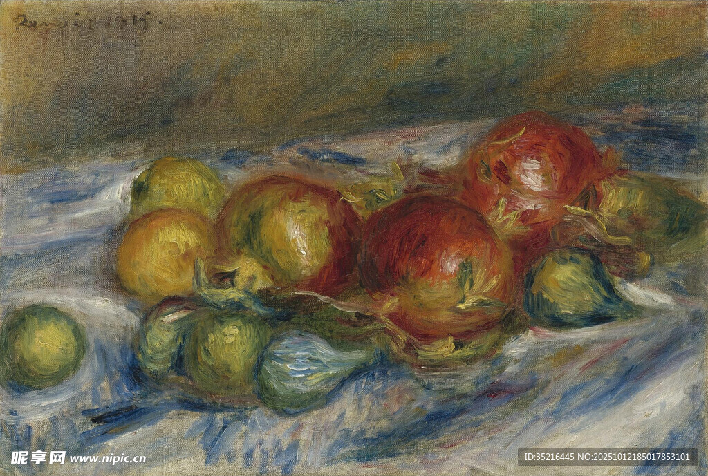 靜物水果油畫