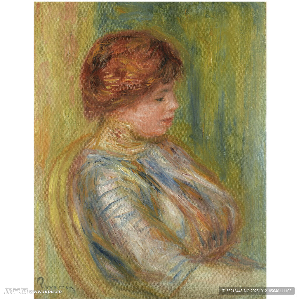 側(cè)身女子肖像畫(huà)