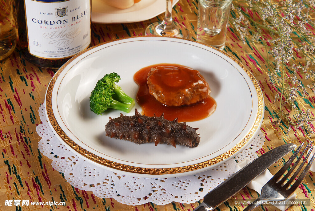 精致西餐擺盤美食特寫