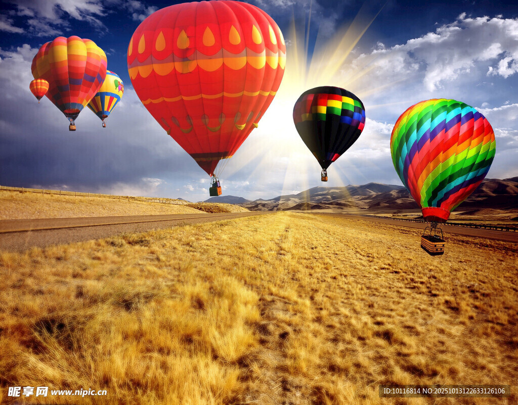 多彩熱氣球