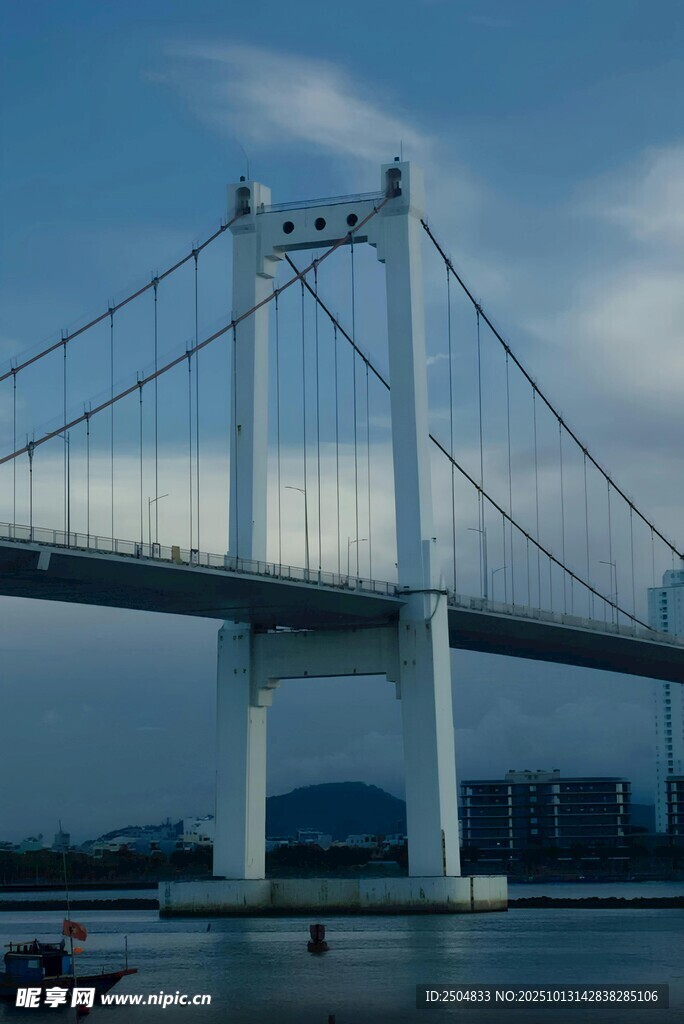宏偉跨海大橋橫跨天際