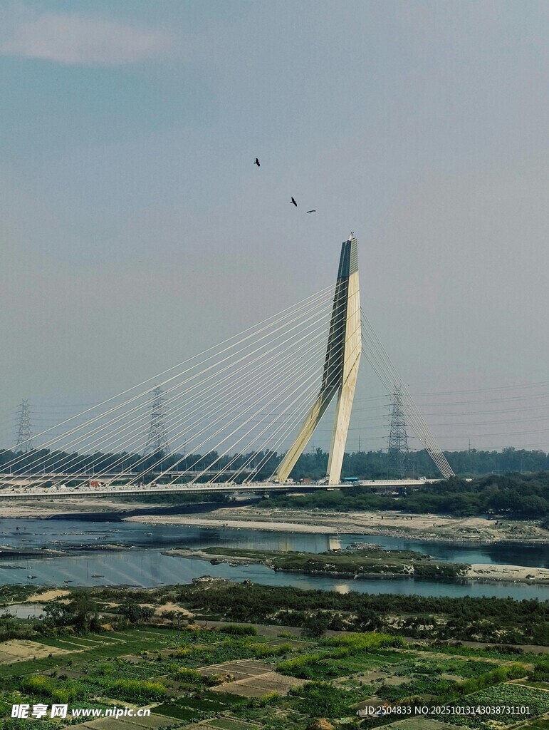 現(xiàn)代斜 橋橫跨開(kāi)闊水域