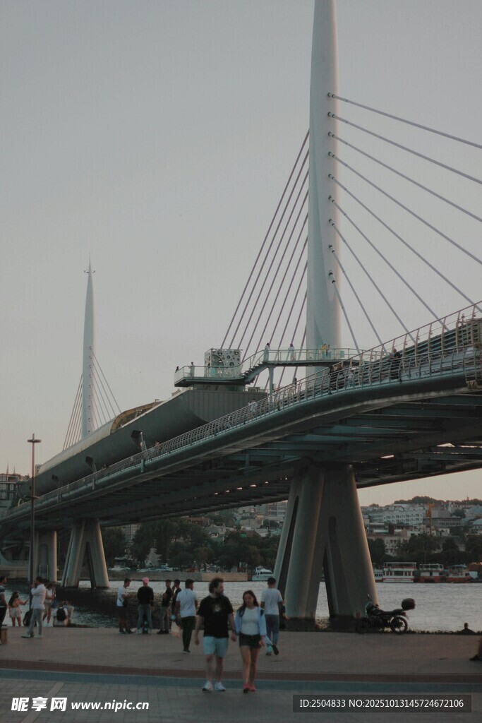 城市中壯觀的斜 橋景觀