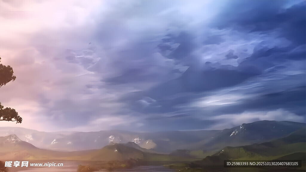 云層山巒