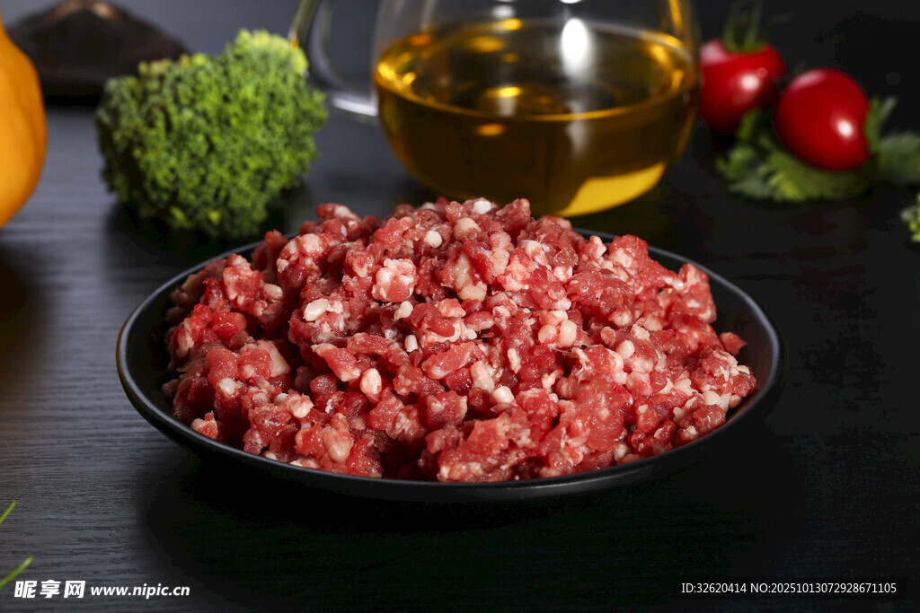 新鮮剁碎牛肉