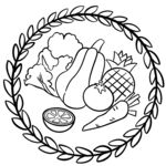 蔬菜線條圖案