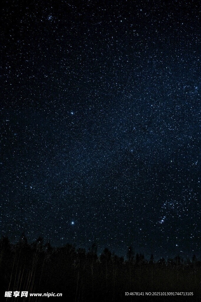 夜空繁星閃爍的美麗景象