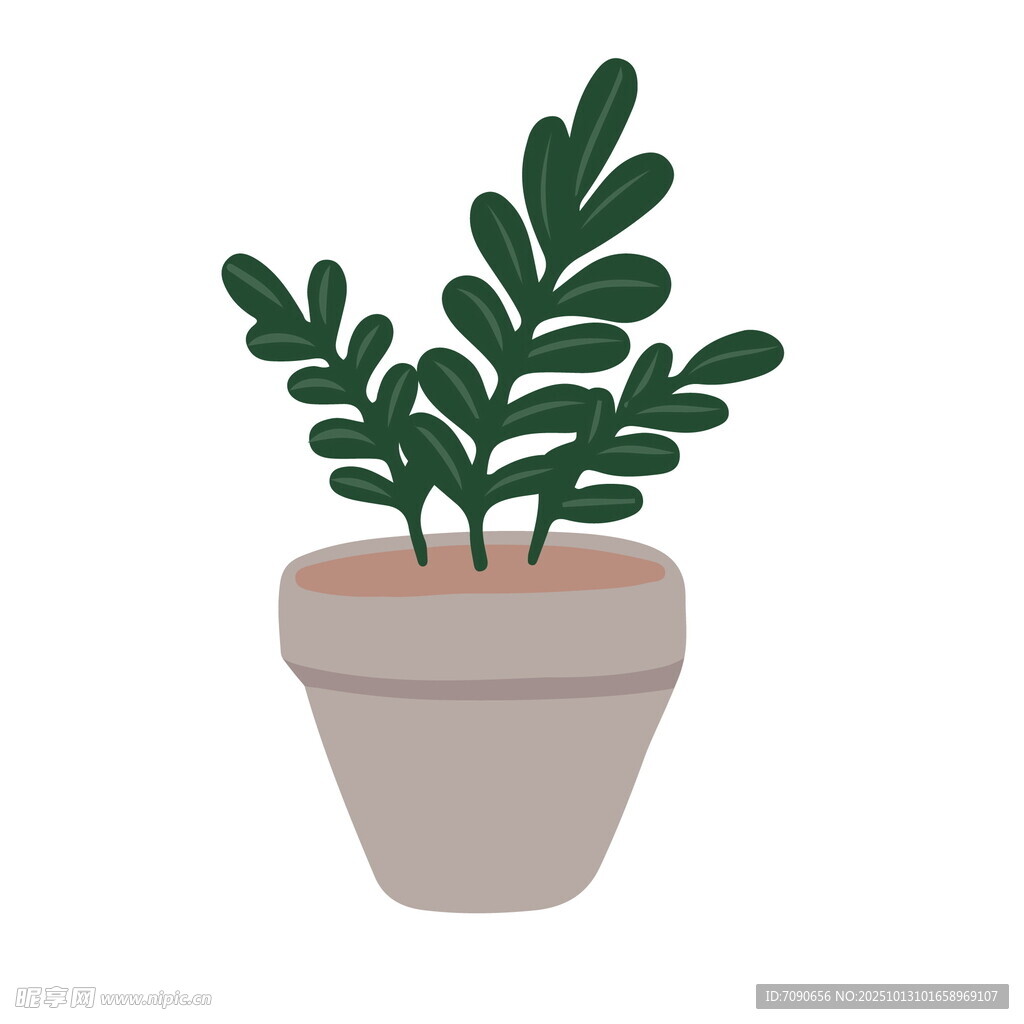 盆栽綠植插畫(huà)