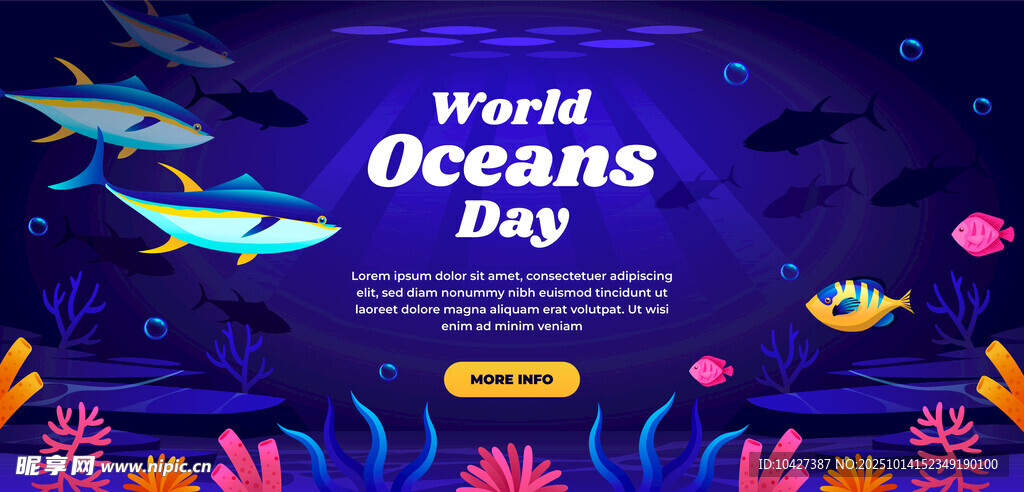 世界海洋日海底奇幻景象