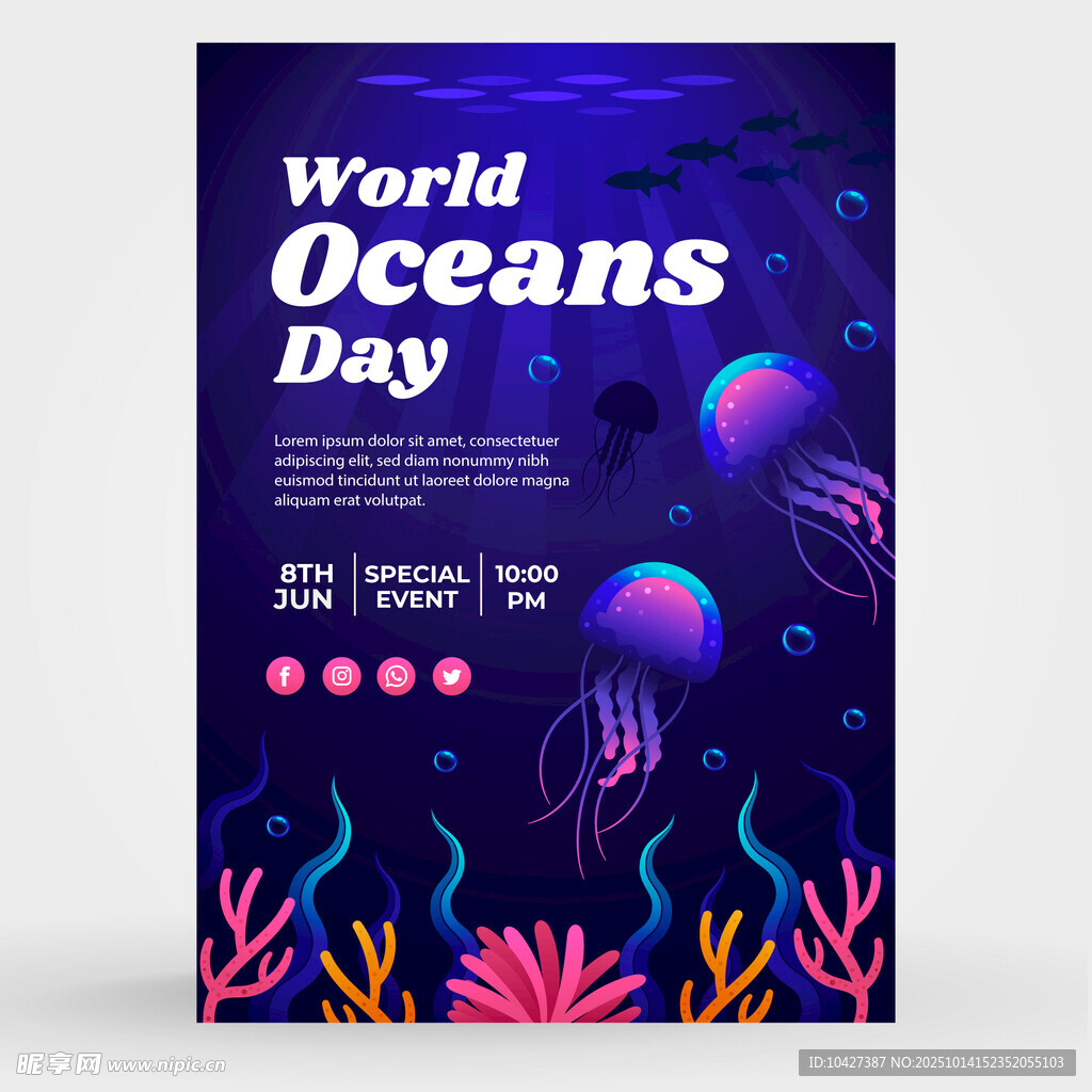 世界海洋日宣傳海報