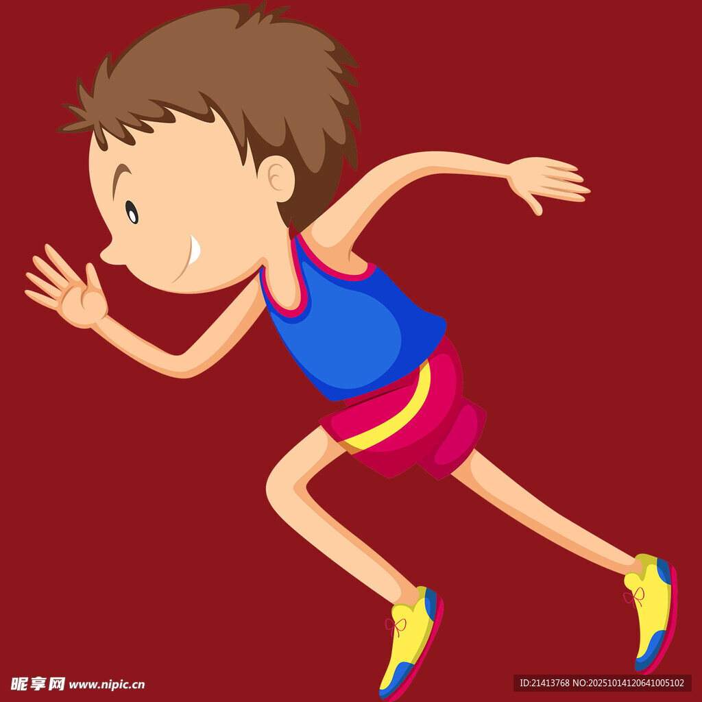 奔跑的活力少年