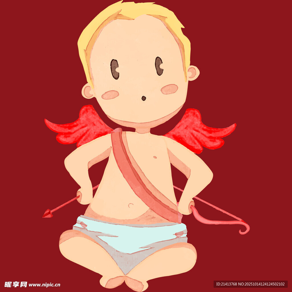 可愛(ài)小天使形象插畫