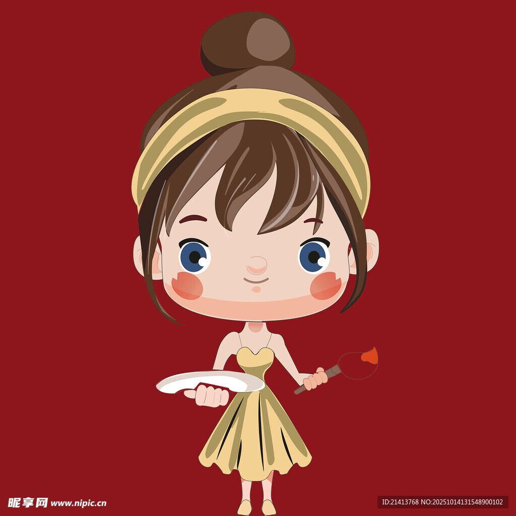 可愛芭蕾女孩手持道具