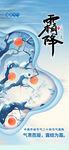霜降海報展板 字體插畫 宣傳促