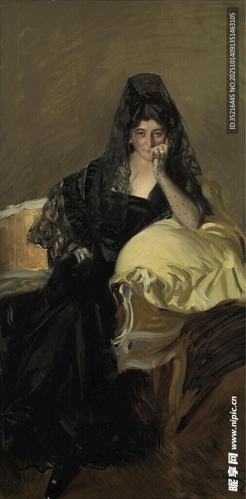 古典黑衣女子優(yōu)雅坐姿