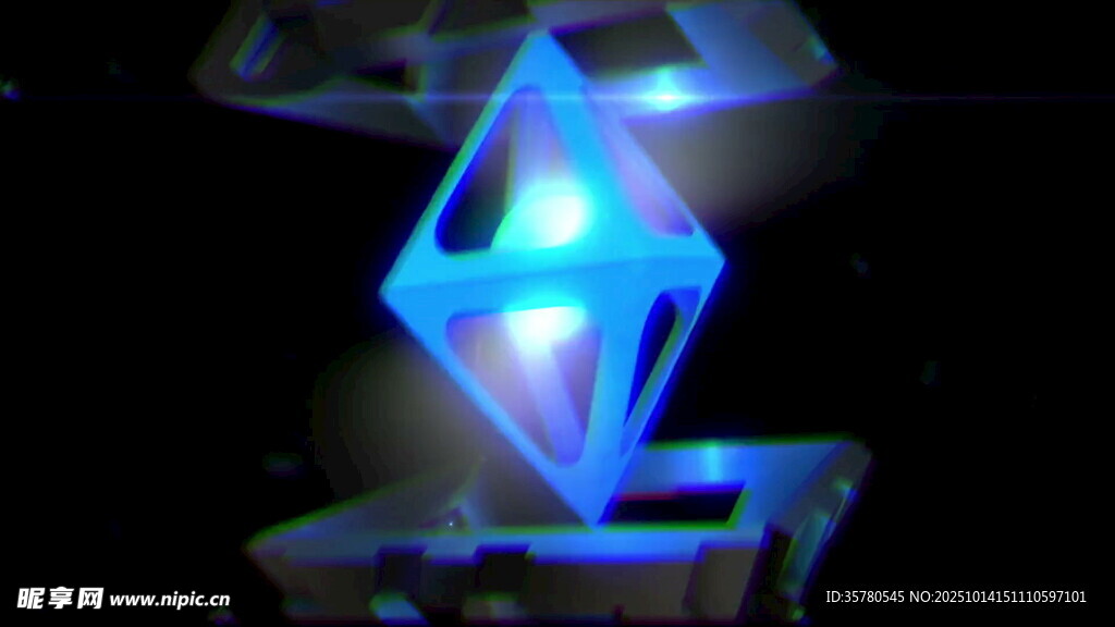 發(fā)光藍色菱形寶石