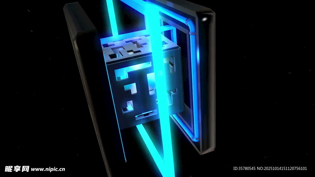 炫酷藍(lán)光手機(jī)科技展示