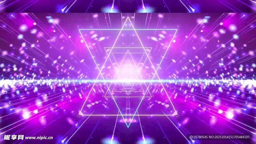 夢幻紫色星空幾何光效背景