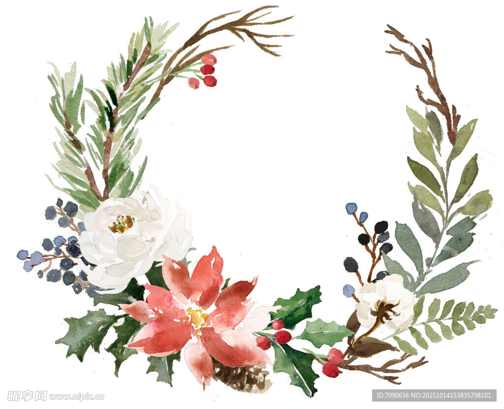 花卉花環(huán)裝飾圖案
