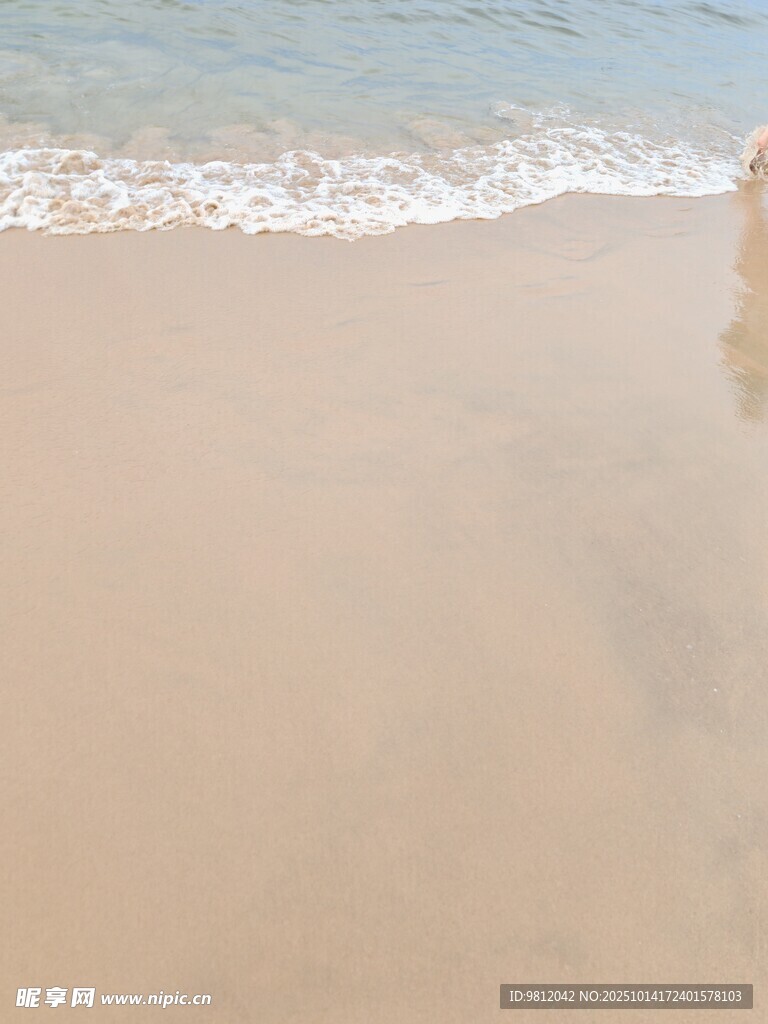 沙灘海浪下的美麗景致
