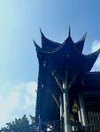 中式古建筑屋頂特寫