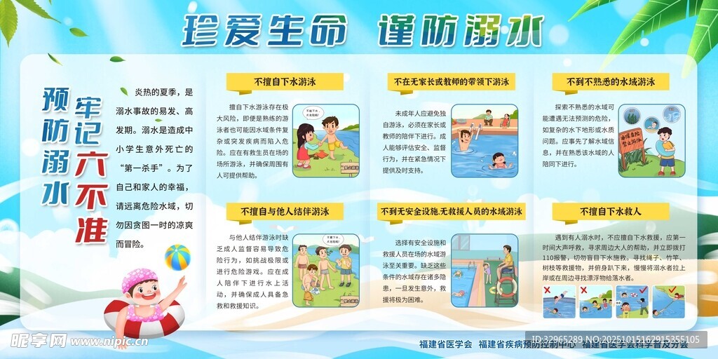 珍愛生命謹(jǐn)防溺水 安全宣傳欄 