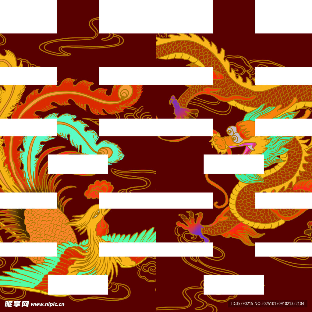 龍鳳呈祥中式傳統(tǒng)圖案
