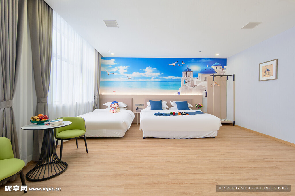 海景主題臥室清新舒適