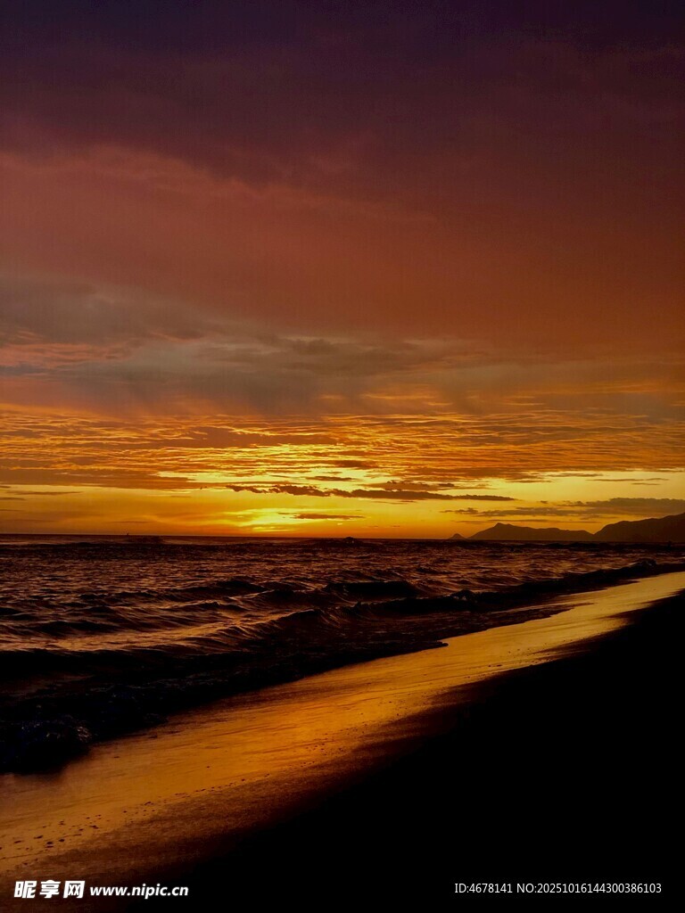 海邊絕美日落景象