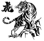 黑白虎紋圖案