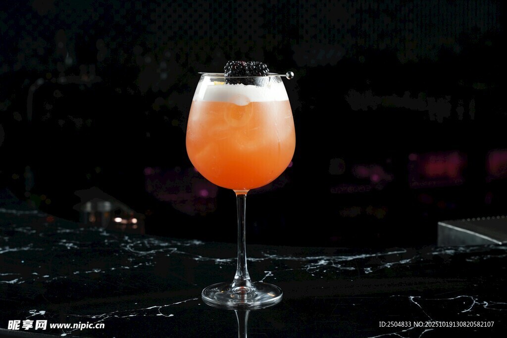 橙色雞尾酒特寫