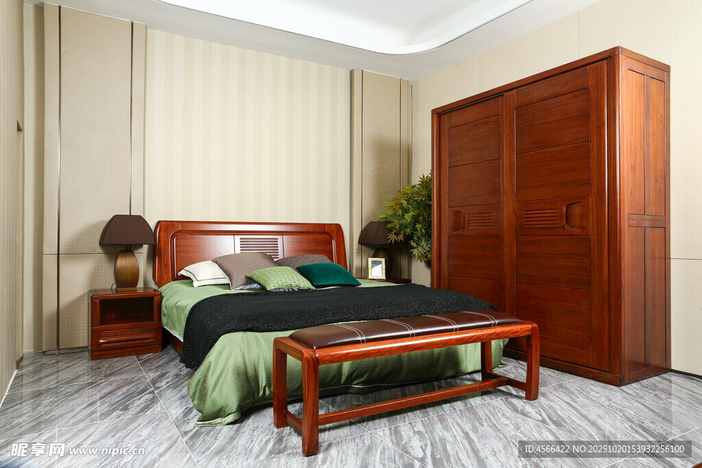 簡約木質(zhì)臥室溫馨場景