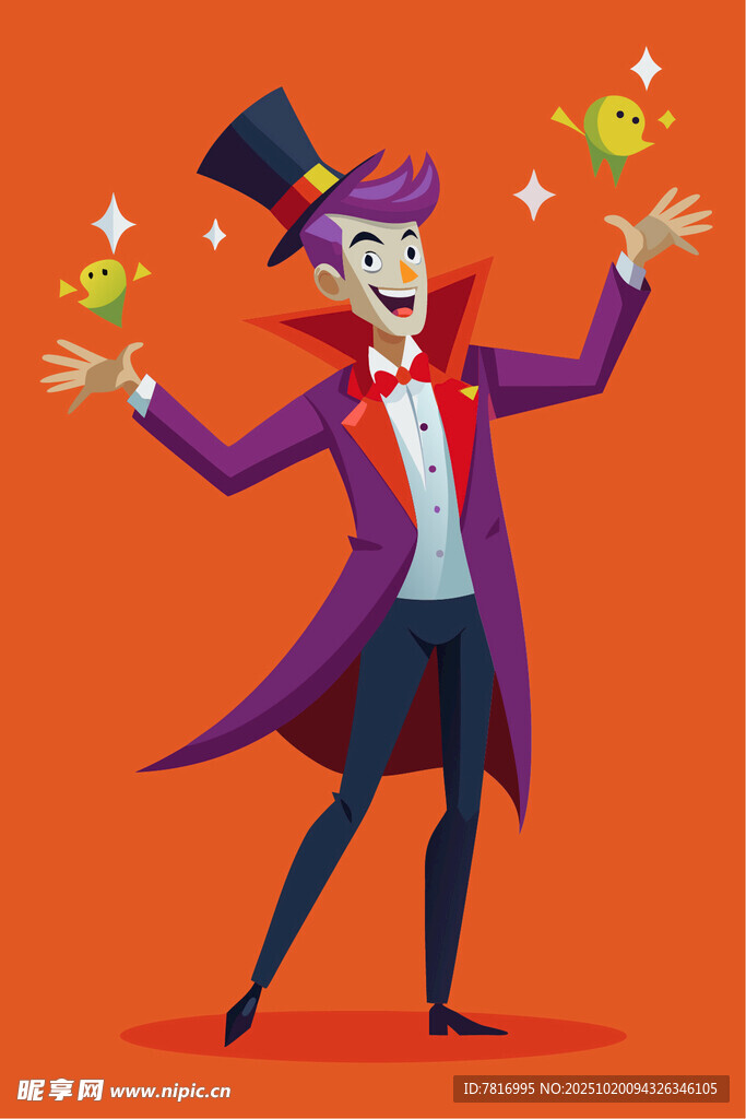 魔法紳士表演神奇魔術